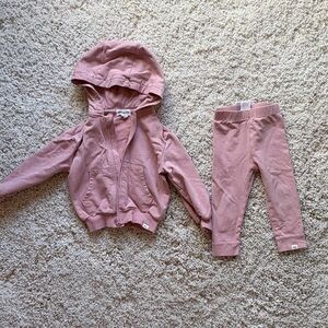 Miles The Label Pink Hooded Zip Jacket Leggings Tracksuit 12 Months Baby Girl